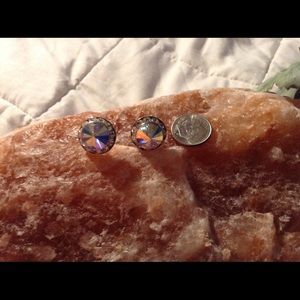 Iridescent Crystal Earrings 👻2/ $10